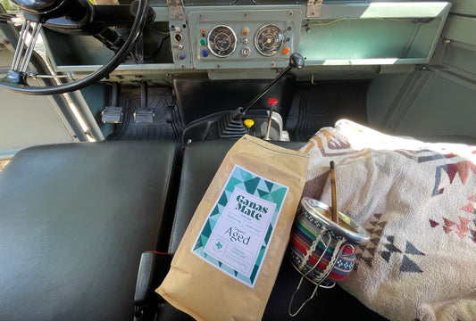 Ganas Mate Organic Yerba Mate loose Leaf Tea Aged 1965 Land Rover